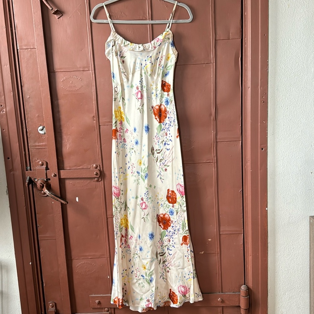 Reformation Aribella Silk Midi Dress